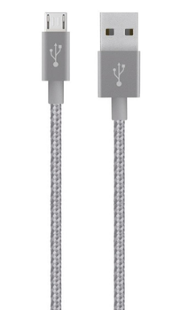 Кабель Belkin Mixit Metallic USB 2.0 - MicroUSB 3 м Grey (F2CU021bt10-GRY)