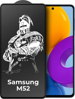 Защитное стекло King Fire Samsung Galaxy M52 M526 (Full Glue) Black (24351)