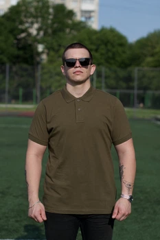 Мужская футболка-поло JHK, POLO REGULAR MAN, универсальная, дышащая ткань, хаки, размер XXL