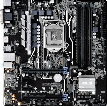 Материнська плата ASUS Prime Z270M-Plus Prime Z270M-Plus) (Socket 1151, Intel Z270, Micro-ATX) Б/в,U1