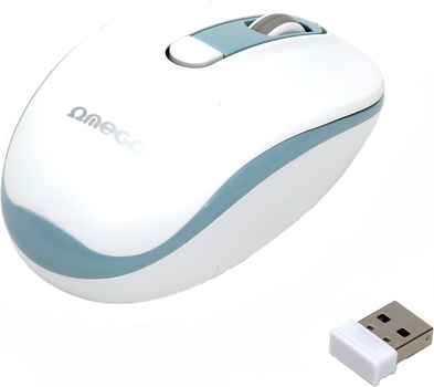 Mysz Omega OM-220 Wireless White/Blue (OM220WB)