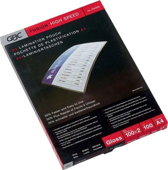 Folie do laminowania GBC błyszczące 2 x 100 mikronów A4 100 szt. (33816055346)