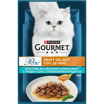 Корм влажный для кошек Gourmet Perle мини-филе с тунцом в соусе 85 г (8445291188341)