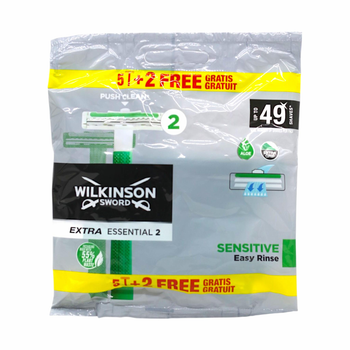 Одноразові бритви для гоління Wilkinson Sword Extra Essential Sensitive 2 леза 5+2 шт