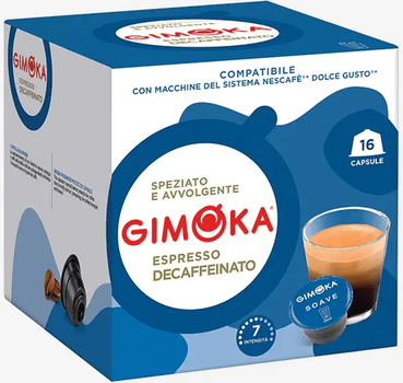 Кава в капсулах Gimoka Dolce Gusto Espresso DECAFFEINATO 16 капсул