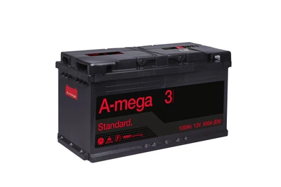 Акумулятор A-mega Standard 100Ah 850A (- +)
