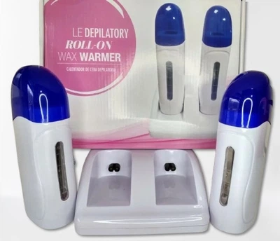 Воскоплав двухкассетный YRE Double Deplatory Roll-On Wax Warmer с подставкой для депиляции волос 40Вт 200мл