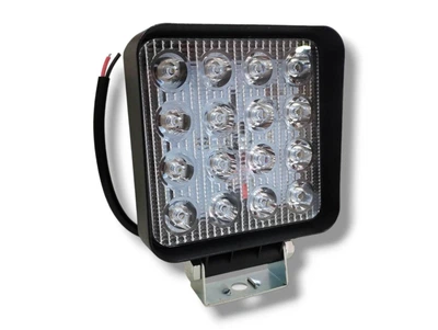Led фара 48W 6000K 12-24V квадратная 16 светодиодов толщина 47мм