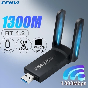 Адаптер WiFi+Bluetooth для компьютеров телевизоров приставок USB 3.0 2.4/5 GHz