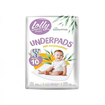 Пеленки для младенцев Lolly 60*60 см 10 шт (4820174981808)