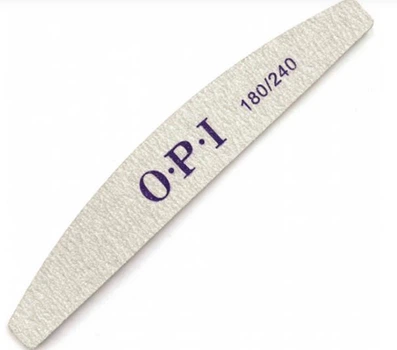 Пилка для нігтів OPI півколо сіра 180/240 грітт