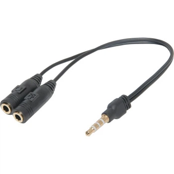 Переходник Jack 3.5mm M 4pin to 2 Jack 3.5mm F (Audio+MIC) Headset Jack Defender