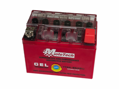 Акумулятор гелевий мото Mototech 4A 12V YTX4L-BS 4АМ 110х68х93 мм
