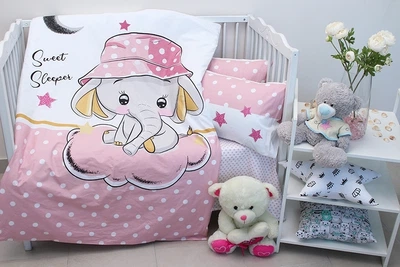 Детский комплект в кроватку Tag Tekstil 100% хлопок Sweet sleeper pink