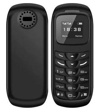 Мини телефон Двойная SIM Bluetooth Гарнитура Мобильный сотовый кнопочный SERVO ВМ70 DUAL Nano сим карта Маленький Минителефон 69.9х28.2х13.1мм устройство для связи размер зажигалки Black