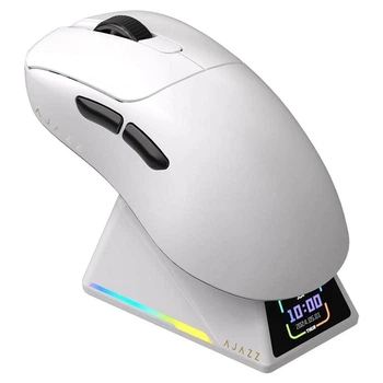 Мышка AJAZZ AJ179 Apex PAW3950 8K с док-станцией белая