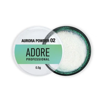 Втирка-хамелеон Adore Professional Aurora Powder 02 прозрачная розово-фиолетовая 0.5 г