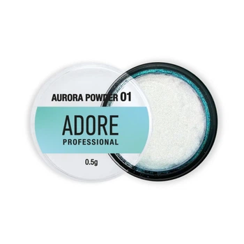 Втирка-хамелеон Adore Professional Aurora Powder 01 прозрачная жемчужно-персиковая 0.5 г