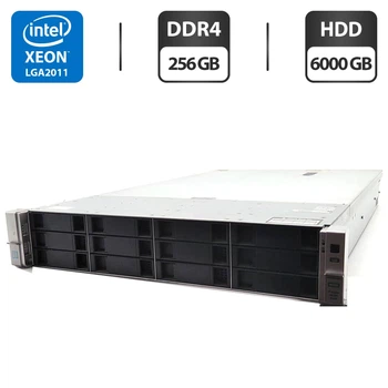 Сервер HP ProLiant DL380 Gen9 (4 LFF) 2U Rack / 2x Intel Xeon E5-2680 v4 (14 (28) ядра по 2.4 - 3.3 GHz) / 256 GB DDR4 / 6000 GB HDD (SAS) / RAID HP Smart Array P440ar / 2x 500W б/у