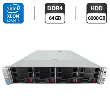 Сервер HP ProLiant DL380 Gen9 (4 LFF) 2U Rack / 2x Intel Xeon E5-2680 v4 (14 (28) ядра по 2.4 - 3.3 GHz) / 64 GB DDR4 / 6000 GB HDD (SAS) / RAID HP Smart Array P440ar / 2x 500W б/у