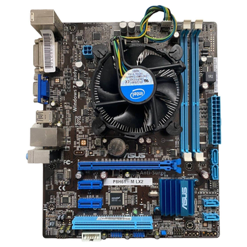 Комплект: Материнская плата Asus P8H61-M LX2 / LGA1155 / Intel Core i3-2120 (2 (4) ядра по 3.3 GHz) / 4 GB DDR3 + Кулер б/у