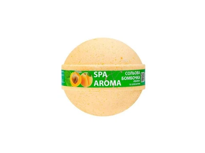 Бомбочка для ванни BIOTON COSMETICS 200г сольова Абрикос та олія м'яти SPA & AROMA