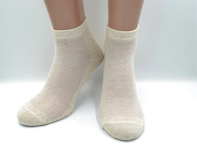 Шкарпетки універсальні у сітку Eco flax 077.S000 льон 36-40р. Бежевий