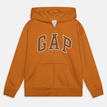 Дитяча тепла толстовка з капюшоном для хлопчика GAP 36196784 110 см Помаранчева (1159836670)