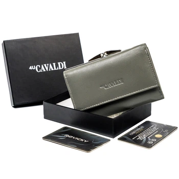 Кошелек женский кожаный 4U CAVALDI RD-18-GCL-6344 серый