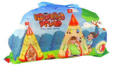 Namiot dla dzieci LEAN Toys Tipi Styl Indiański Kremowy 160 x 105 cm (5905515356312)