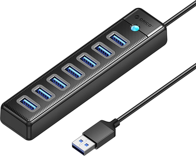 Hub USB Orico 7x USB-A 3.0 + USB-C 5V/3A 1m (PW7U-U3)