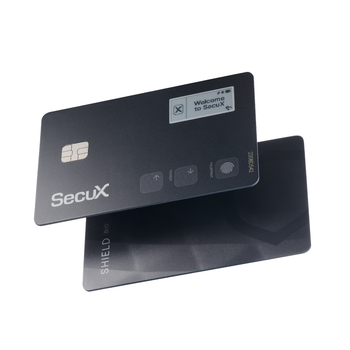 Біометричний апаратний криптогаманець SecuX Shield BIO з відбитком пальця (B0CSS772MB)