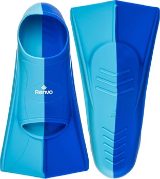 Короткі ласти для тренування в басейні Renvo Frio із закритою п'ятою 33-35 Синьо-блакитні (SF100-46 33-35)