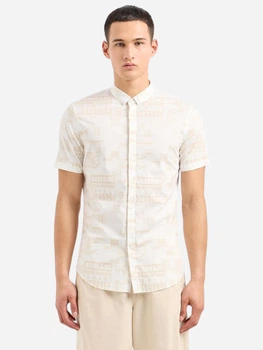 Рубашка хлопковая летняя мужская Armani Exchange 703022543 2XL Молочная (1159862931)