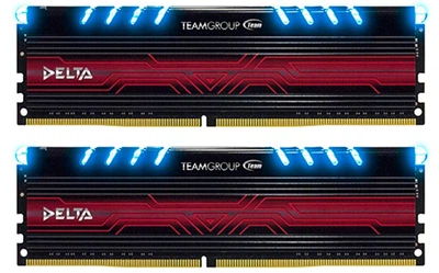 Оперативная память Team Delta DDR4-2400 32768MB PC-19200 (Kit of 2x16384) Blue LED (TDTBD432G2400HC15BDC01)