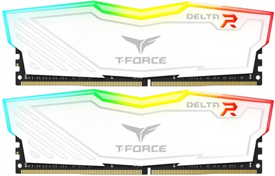 Оперативная память Team T-Force Delta DDR4-2400 16384MB PC-19200 (Kit of 2x8162) White RGB LED (TF4D416G2400HC15BDC01)