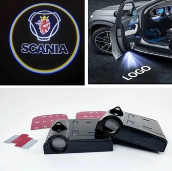Проектор- підсвітка дверей авто з логотипом Scania Ціна за 1шт (з магнітом, на скотчі)