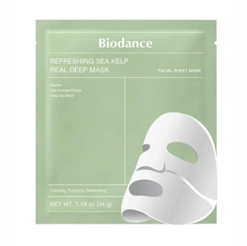 Заспокійлива гідрогелева маска з водоростями Biodance Refreshing Sea Kelp Real Deep Mask