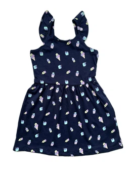 Сукня-сарафан для дівчинки трикотажна Kiabi BAB85-1 темно-синя 4, 98-104см