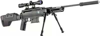 Гвинтівка пневматична Norica Black OPS Sniper + оптичний приціл 4x32 + сошки