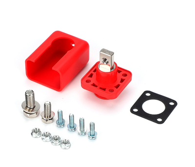 Корпусна прохідна клема 150A-A, М8, 150A, 600V, &ample0,6 мОм, мідь, IP54, Red