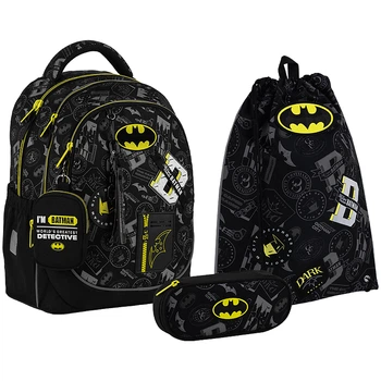 Шкільний набір Kite Education DC Batman SET_DC25-700M (рюкзак, пенал, сумка)