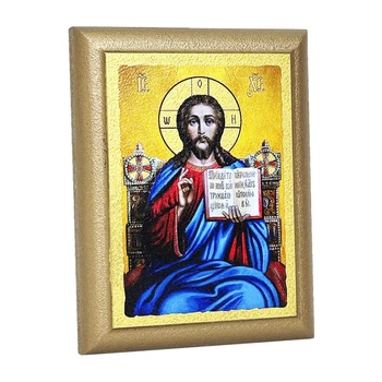 Икона "Спаситель тронный" 9х12см