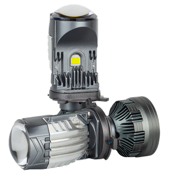 LED лампи автомобільні з лінзою DriveX SLE-03 H4 H/L 9-60V 80/100W 6000K к-т.