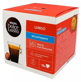 Кава в капсулах Nescafe Dolce Gusto Lungo Decaffeinato 16 шт Без кофеїну