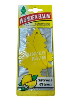 Ароматизатор в автомобиль Wunder Baum лимон Освежитель воздуха Елка Сухой Листочек 5г