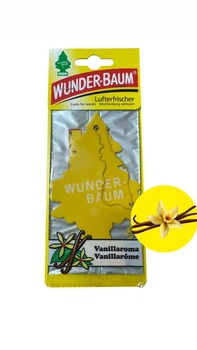 Ароматизатор в автомобиль Wunder Baum Ваниль Vanilla Освежитель воздуха Елка Сухой Листочек 5г