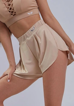 Шорти-спідниця Dressfit BUTTERFLY beige (шорти для танців, pole dance, high heels, twerk) M|L