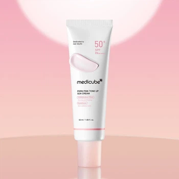 Сонцезахисний тонуючий крем з спф Medicube PDRN Pink Tone Up Sun Cream SPF 50+ PA++++ 50 мл