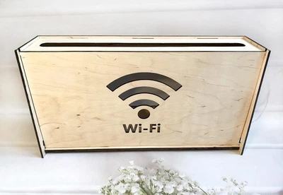 Полка для роутера Arty Craft на стену "Wi-Fi" 40х20х8 см Светлое дерево